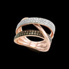 Effy Brown and White Diamond and 18K Rose Gold Bypass Ring