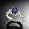 Effy Sapphire, Diamond and 14K White Gold 3-Stone Ring