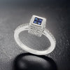 Effy Sapphire, Diamond and 14K White Gold Ring