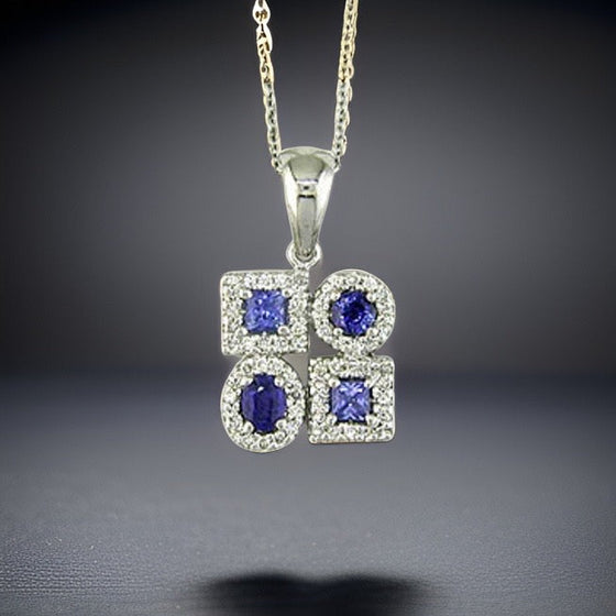 Effy Multicolor Gemstone and 14K White Gold Necklace