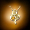 Effy Citrine, Sapphire and 14K Yellow Gold Tadpole Necklace