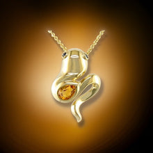  Effy Citrine, Sapphire and 14K Yellow Gold Tadpole Necklace