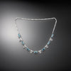 Blue Topaz and Diamond 18K White Gold Necklace