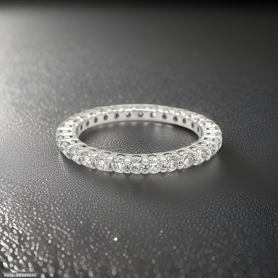 Maya Lianna 1.03 ctw Diamond and 14K White Gold Eternity Band