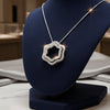 Damiani Diamond and 18K White Gold Pendant With Chain