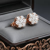 Maya Lianna .50 cttw Diamond and 14K Rose Gold Cluster Earrings