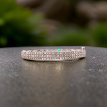  3.05 ctw Diamond and 14K White Gold Bangle