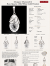 Designer Diamond & Rose Quartz 14Kt White Gold Pendant