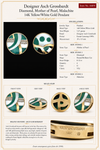 Designer Asch Grossbardt Diamond, Mother of Pearl, Malachite 14K Yellow/White Gold Pendant