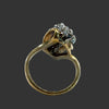 Estate Contemporary Diamond Cluster 14Kt White & Yellow Gold Ring
