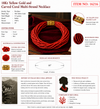 18Kt Yellow Gold and Carved Coral Multi Strand Necklace