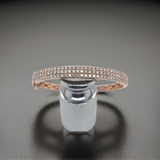 Diamond and 14K Rose Gold Bangle