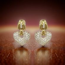  Estate 6.00 cttw Diamond Heart Earrings 13379