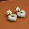 6.00 cttw Diamond Heart and 18K yellow Gold Earrings