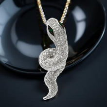  Effy Diamond, Emerald and 14K White Gold Snake Necklace