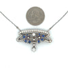 Estate Nouveau 1910 Company Diamond Purple & Blue Enamel (Plique-A-Jour) Limited Edition #5 of 101 Brooch/Necklace