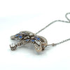 Estate Nouveau 1910 Company Diamond Purple & Blue Enamel (Plique-A-Jour) Limited Edition #5 of 101 Brooch/Necklace