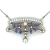 Estate Nouveau 1910 Company Diamond Purple & Blue Enamel (Plique-A-Jour) Limited Edition #5 of 101 Brooch/Necklace