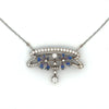 Estate Nouveau 1910 Company Diamond Purple & Blue Enamel (Plique-A-Jour) Limited Edition #5 of 101 Brooch/Necklace