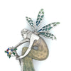 Estate Nouveau 1910 Company Diamond & Enamel 18K White Gold Pendant/Brooch Limited Edition #8 of 90