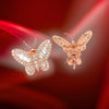 Fashionista 2.50 ctw Diamond and 18K Rose Gold Butterfly Earrings