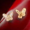 Fashionista 2.50 ctw Diamond and 18K Yellow Gold Butterfly Earrings