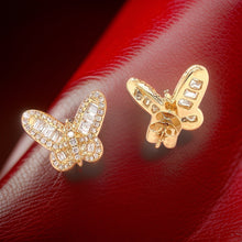  Fashionista 2.50 ctw Diamond and 18K Yellow Gold Butterfly Earrings