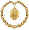 Victorian Estate By Watherston & Sons Of London Circa 1867 Rose Cut Diamonds and 18/21KT Yellow Gold Necklace & Locket In Original Box Circa 1867