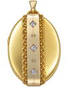 Victorian Estate By Watherston & Sons Of London Circa 1867 Rose Cut Diamonds and 18/21KT Yellow Gold Necklace & Locket In Original Box Circa 1867