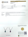 Natural Color Change Alexandrite (Brazil) and Diamond Platinum/18K White Gold Necklace (GIA)