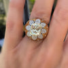 Italian Style 3.35cttw Diamond 18kt Yellow and White Gold Ring