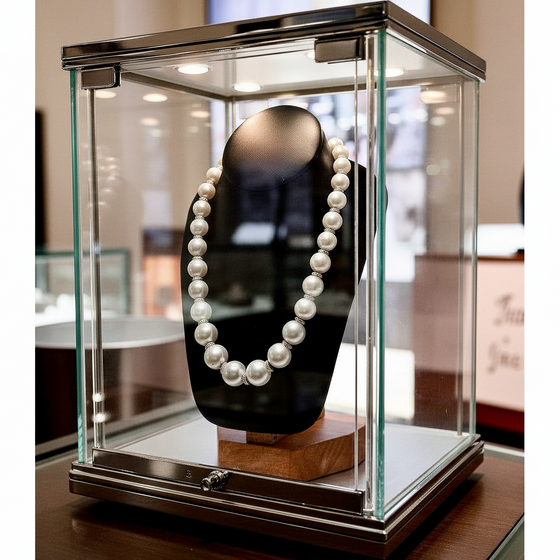 13.20mm to 15.70 mm South Sea Pearl and Diamond Necklace