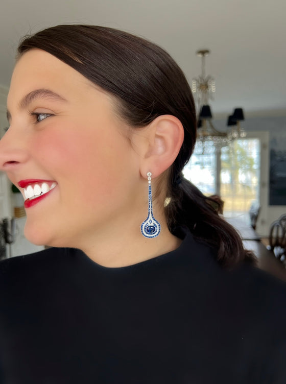 Thoroughbred Sapphire Earrings