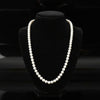 Modern 6.50 x 7.00 mm Japanese Akoya Cultured Pearls 24" 14kt Yellow Gold Necklace