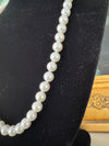 Modern 6.50 x 7.00 mm Japanese Akoya Cultured Pearls 24" 14kt Yellow Gold Necklace
