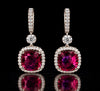 Estate M.C. Marchisio 250cttw Multi Color Tourmaline & 34.75cttw Diamond 18KT White Gold Necklace & Earring Set