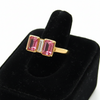 Pink Sapphire, Diamond and 18K Yellow Gold Statement Ring