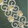Designer AV 8.80cttw Natural Fancy Yellow and White Diamond 14K Yellow and White Gold Bracelet