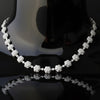 Designer AV 8.46cttw Diamond 14Kt White Gold Floral Necklace