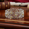 Designer AV 8.80cttw Natural Fancy Yellow and White Diamond 14K Yellow and White Gold Bracelet