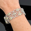 Designer AV 8.80cttw Natural Fancy Yellow and White Diamond 14K Yellow and White Gold Bracelet
