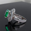 4.09ct Columbia Emerald and Diamond Cocktail Platinum Ring (AGL Report)