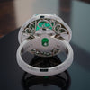4.09ct Columbia Emerald and Diamond Cocktail Platinum Ring (AGL Report)