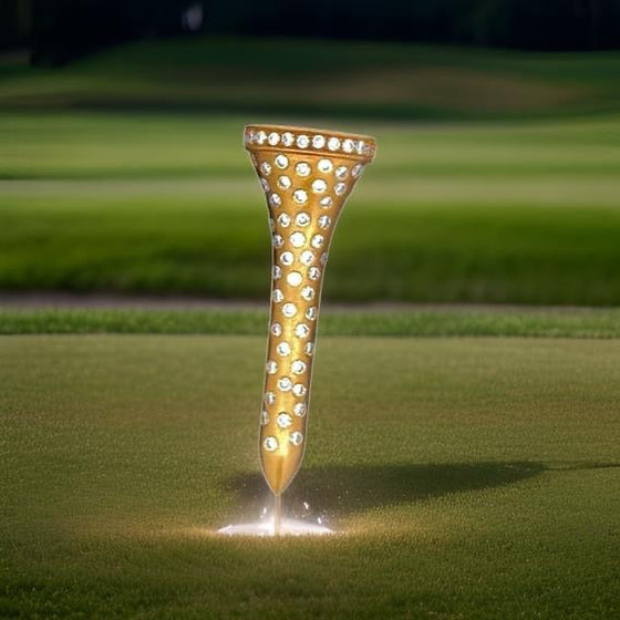 The Champion .28 cttw "Mini" Diamond Golf Tee 14K Yellow Gold Brooch/Pendant (Limited Edition) 15345 Length 1"