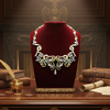Designer Art Nouveau 1910 Diamond Ruby and Plique-a-Jour 18kt Yellow Gold Necklace -Limited Edition #2 of 12