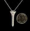The Champion .28 cttw "Mini" Diamond Golf Tee 14K White Gold Brooch/Pendant (Limited Edition) 15444 Length 1"