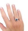 Sapphire and Diamond Platinum Ring