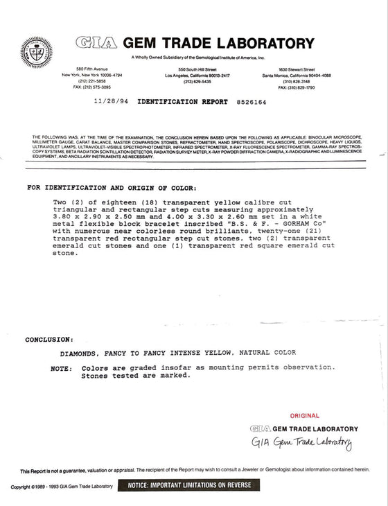 London Estate Art Deco Gem Ruby Diamond Platinum Bracelet Black Star Frost 14336