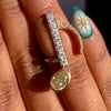 Rock N' Roll Musical Note Natural Fancy Yellow and White 14K Ring
