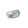 Aquamarine, Diamond and 18K White Gold Ring